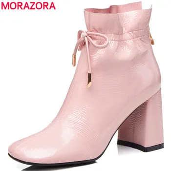MORAZORA 2020 pink newest ankle boots for women top quality patent leather boots autumn winter elegant fashion high heels shoes
MORAZORA 2020 pink newest ankle boots for women top quality patent leather boots autumn winter elegant fashion high heels shoes