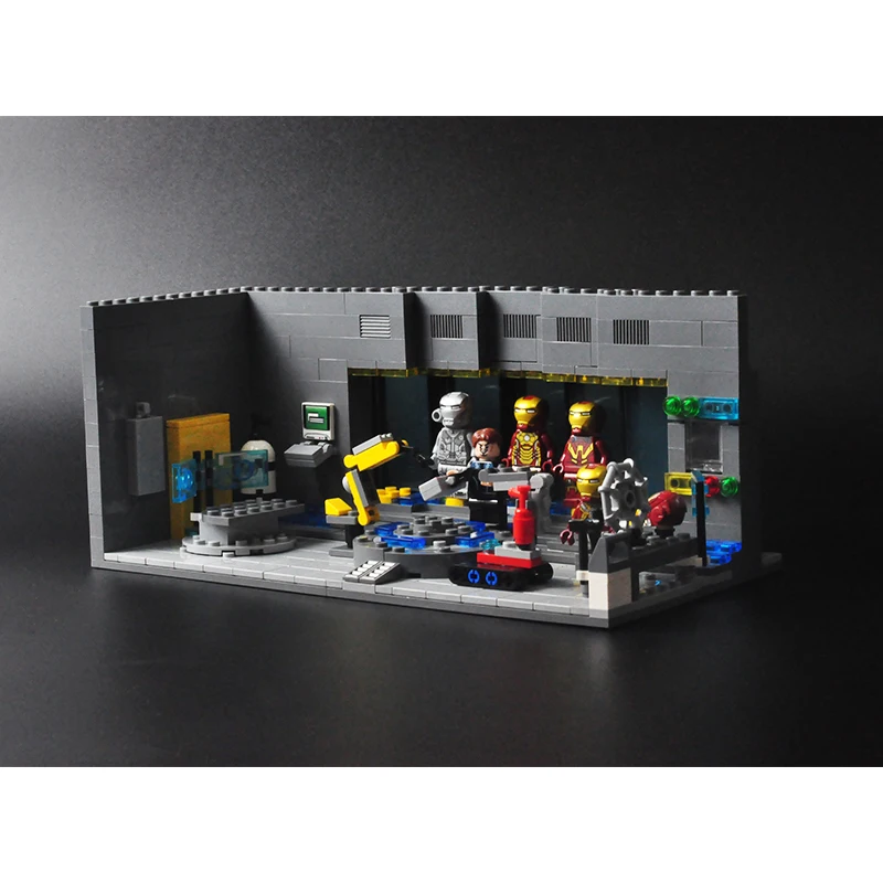 Iron Man Mark Underground Laboratory Base Compatible Legoing Marveled Avengers Super Hero Tony Stark Figures Building Blocks Toy
Iron Man Mark Underground Laboratory Base Compatible Legoing Marveled Avengers Super Hero Tony Stark Figures Building Blocks Toy