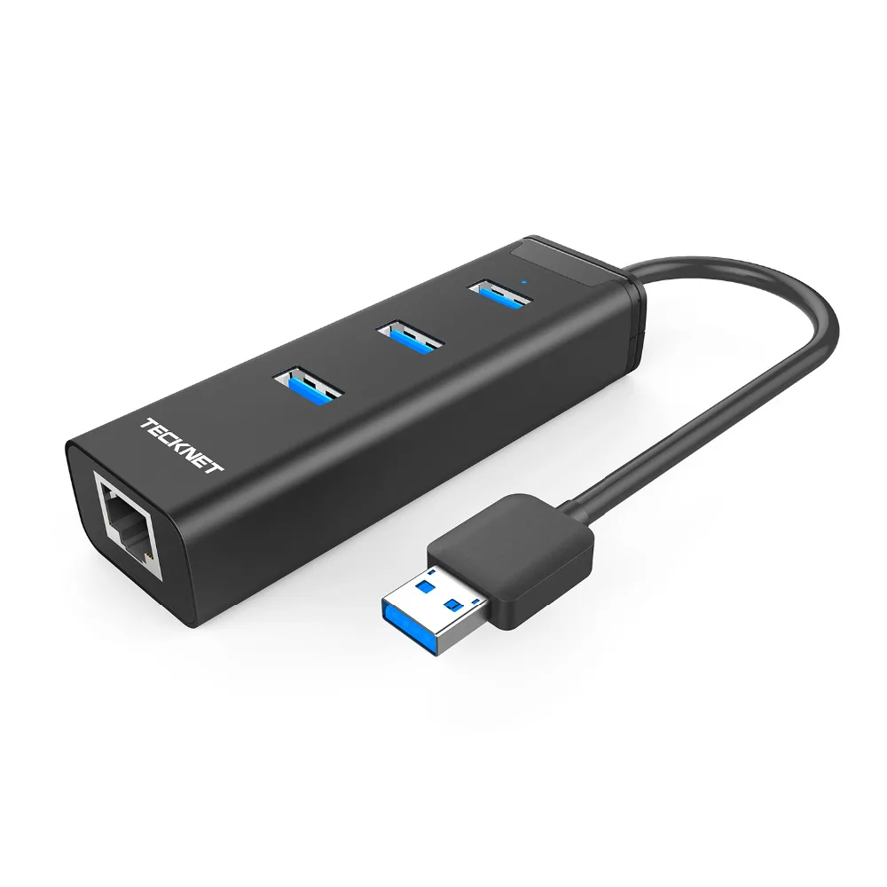 TeckNet USB 3.0 to 10/100/1000 Gigabit Ethernet LAN Wired Network card USB 3.0 to RJ45 With 3 Port USB3.0 Hub 
TeckNet USB 3.0 to 10/100/1000 Gigabit Ethernet LAN Wired Network card USB 3.0 to RJ45 With 3 Port USB3.0 Hub