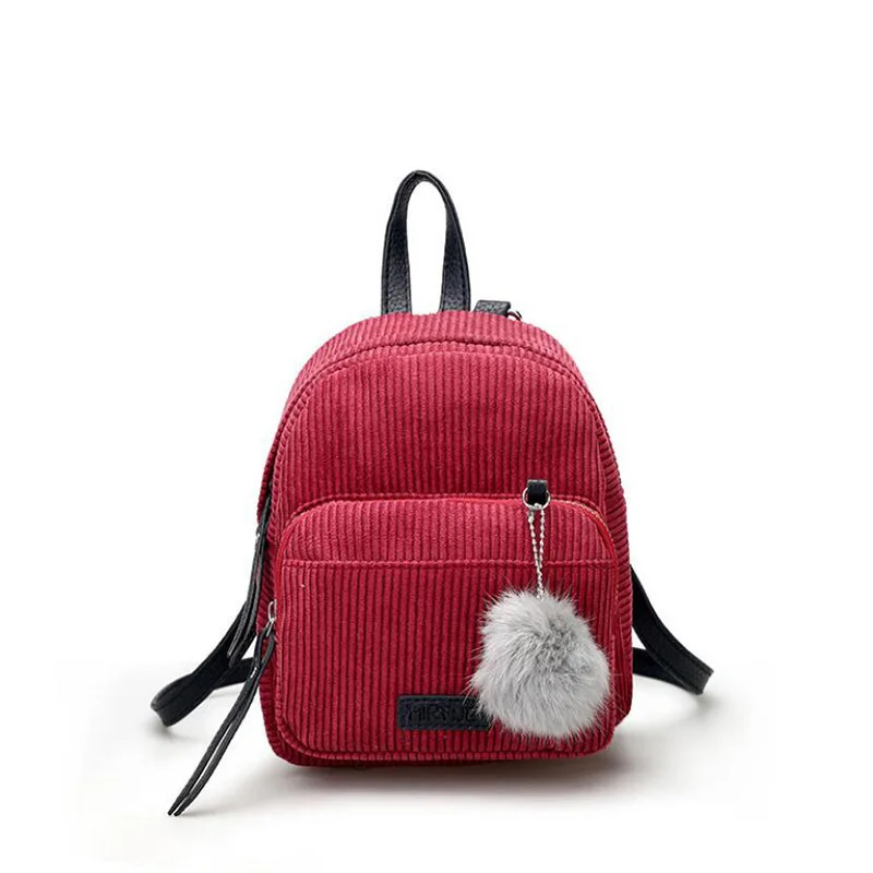 Women's Backpack Korean Casual Wild Simple Retro Corduroy Solid color Shoulder Bag Student Bag Small Hair Ball A3680
Women's Backpack Korean Casual Wild Simple Retro Corduroy Solid color Shoulder Bag Student Bag Small Hair Ball A3680
