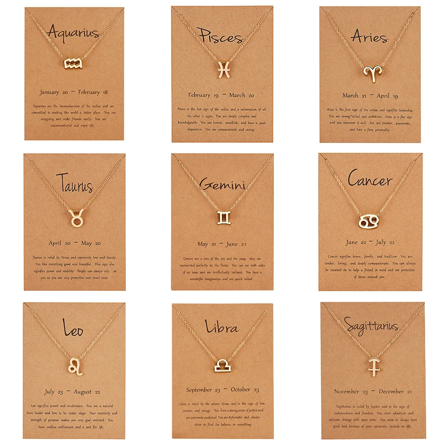 Belleper 12 Constellation Symbolic Version Paper Card Necklace Women Girl Rhinestone Pendant Choker Special Birthday Gifts
Belleper 12 Constellation Symbolic Version Paper Card Necklace Women Girl Rhinestone Pendant Choker Special Birthday Gifts