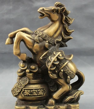 USPS to USA S1412 10" Chinese Zodiac Bronze Wealth YuanBao Coin Treasure Bowl Up Horse Statue
USPS to USA S1412 10" Chinese Zodiac Bronze Wealth YuanBao Coin Treasure Bowl Up Horse Statue