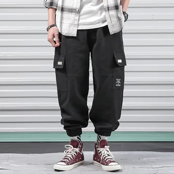 Men Multi-pocket Elastic Waist Design Harem Pants Loose Street Punk Hip Hop Black Casual Trousers Joggers Male Cargo Pants 5XL
Men Multi-pocket Elastic Waist Design Harem Pants Loose Street Punk Hip Hop Black Casual Trousers Joggers Male Cargo Pants 5XL