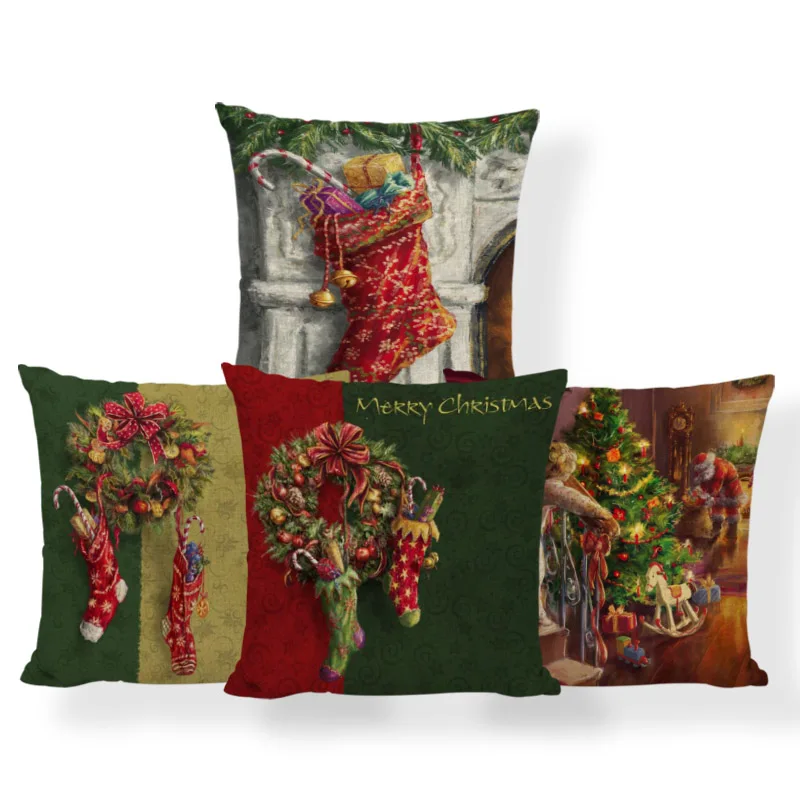 Santa Claus Christmas Socks Cushion Cover Candy Canes Bear Pillow Cover French Country Chair Home Throw Pillow Case Square Linen
Santa Claus Christmas Socks Cushion Cover Candy Canes Bear Pillow Cover French Country Chair Home Throw Pillow Case Square Linen