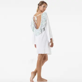 Bohemian Beach Mermaid Dresses Solid Long Sleeve Lace Up Backless Loose Ruffles Maxi Hippie Dress Sequined Vestidos Female
Bohemian Beach Mermaid Dresses Solid Long Sleeve Lace Up Backless Loose Ruffles Maxi Hippie Dress Sequined Vestidos Female