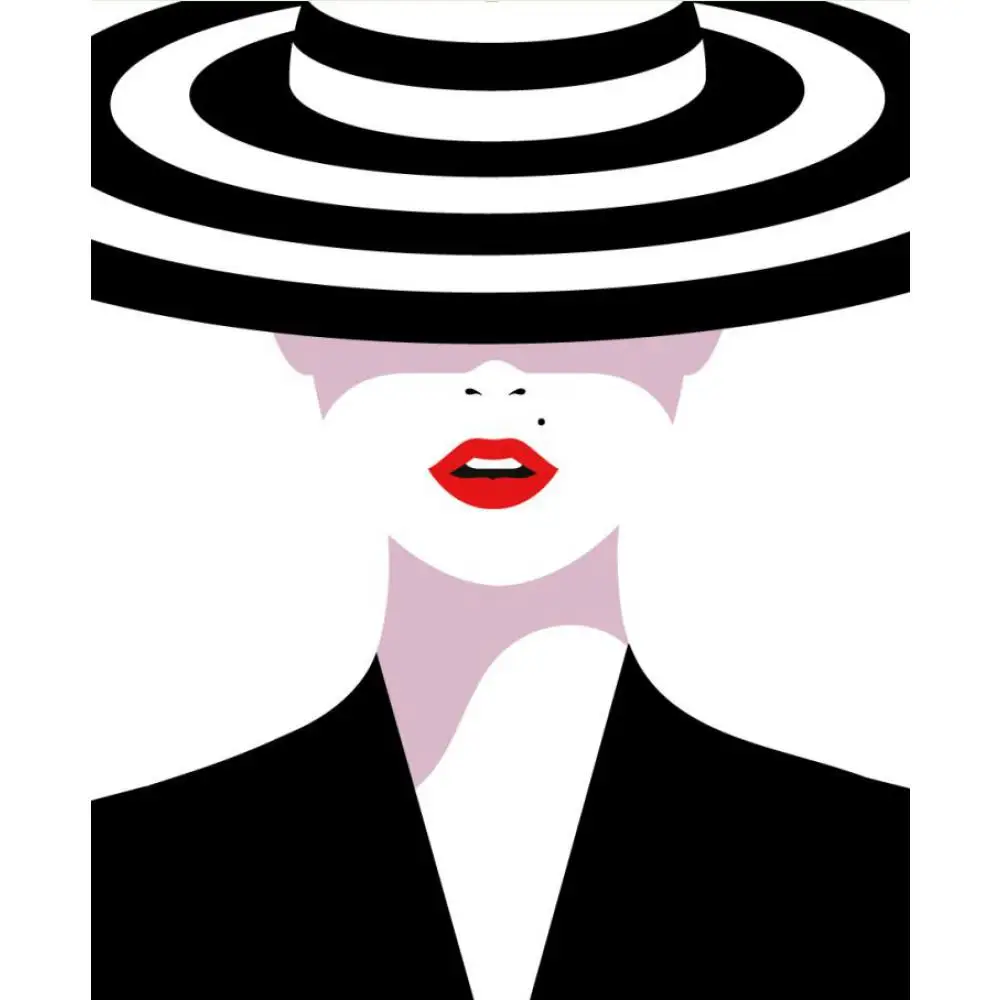 Wall art hand painted abstract paintings wman oil on canvas Black And White Lady with hat
Wall art hand painted abstract paintings wman oil on canvas Black And White Lady with hat