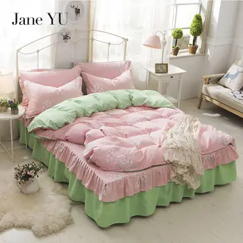 JaneYU 2019 New Design Bedding Sets not fade no ball Princess Bedding Sets Luxury 4pcs Bed Bed Skirt Duvet Cover Bedspread
JaneYU 2019 New Design Bedding Sets not fade no ball Princess Bedding Sets Luxury 4pcs Bed Bed Skirt Duvet Cover Bedspread