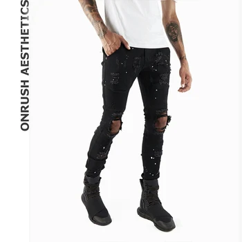 OA 2018 Spring New Fashion Men's Skinny Biker Jeans Casual Slim Fit Stretch Denim Pencil Pants With Knee Pleated Rips For Male
OA 2018 Spring New Fashion Men's Skinny Biker Jeans Casual Slim Fit Stretch Denim Pencil Pants With Knee Pleated Rips For Male