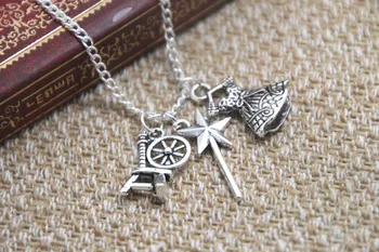 12pcs/lot Sleeping Beauty Inspired Charm Necklace spinning wheel skirt charm Necklace
12pcs/lot Sleeping Beauty Inspired Charm Necklace spinning wheel skirt charm Necklace