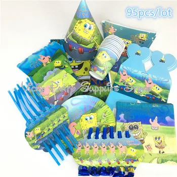 95pcs/lot SpongeBob Theme Disposable Tableware Set Kids Birthday Baby Shower Paper Cup Plate Party Tableware Supplies
95pcs/lot SpongeBob Theme Disposable Tableware Set Kids Birthday Baby Shower Paper Cup Plate Party Tableware Supplies