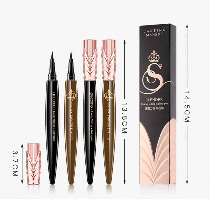 1pcs Very Fine Long Lasting Waterproof Black and Deep Brown Liquid EyeLiner Eye Liner Pen Pencil Makeup Cosmetic Tool
1pcs Very Fine Long Lasting Waterproof Black and Deep Brown Liquid EyeLiner Eye Liner Pen Pencil Makeup Cosmetic Tool