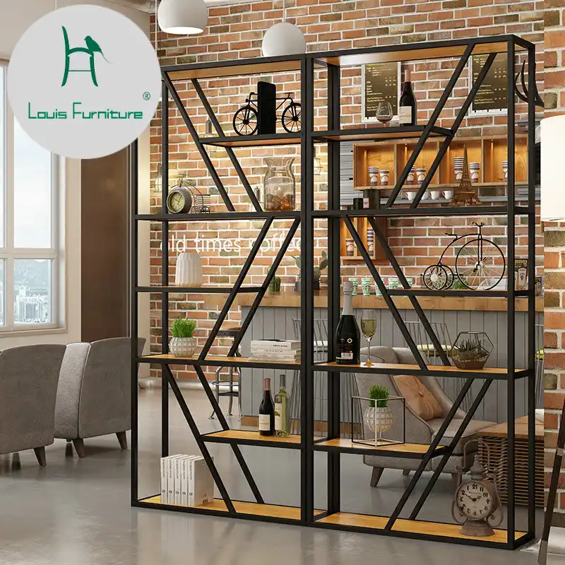 Louis Fashion Mazagine Racks Simple Bookshelf Solid Wood