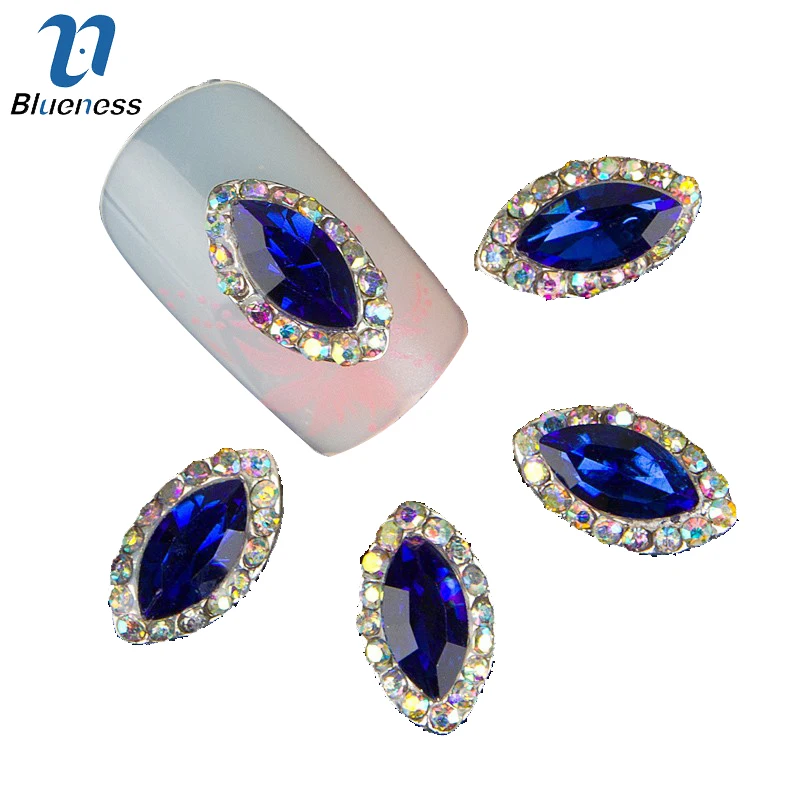 Image 10pc Glitter Rhinestones 3d Metal Alloy Nail Art Decorations New Arrive,Alloy Nail Charms, Jewelry on Nails Salon Supplies TN273