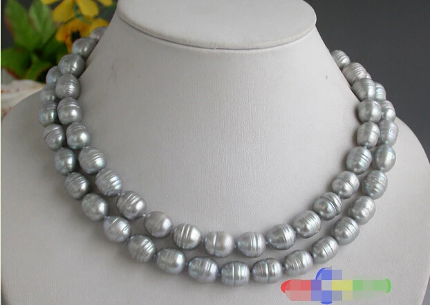 Hot selling> 33" 13mm rice gray Freshwater cultured pearl necklace ^^^@^Noble style Natural Fine jewe FREE SHIPPING -Bride
Hot selling> 33" 13mm rice gray Freshwater cultured pearl necklace ^^^@^Noble style Natural Fine jewe FREE SHIPPING -Bride
