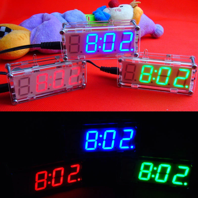 4-Digit LED Digital Electronic Micro Controller DIY Kits Clock Time Thermometer digital clock voice timekeeping clock kits
4-Digit LED Digital Electronic Micro Controller DIY Kits Clock Time Thermometer digital clock voice timekeeping clock kits