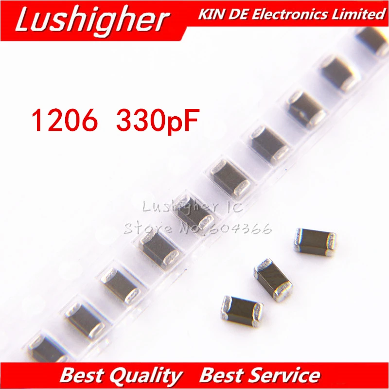100pcs 1206 330pF 331K 500V X7RError 10% SMD ceramic capacitor MLCC Free shipping
100pcs 1206 330pF 331K 500V X7RError 10% SMD ceramic capacitor MLCC Free shipping