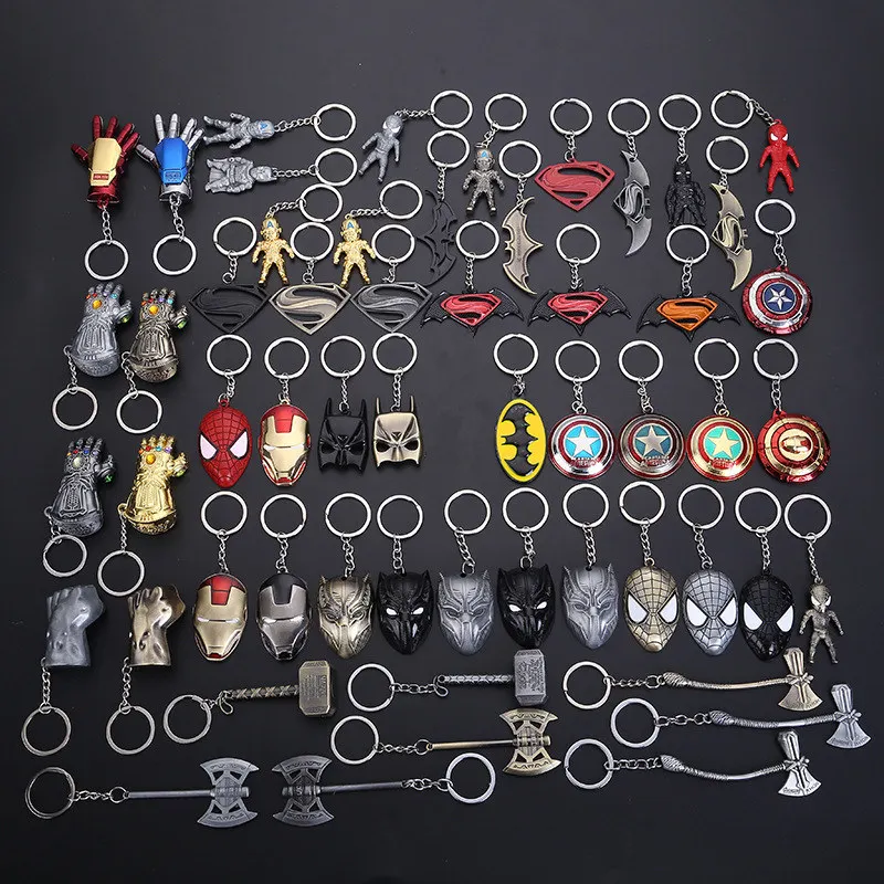 Captain America Thor Batman Iron Man Superman Spider Man Avengers Keychain Keyring Movie Super Hero Action Figure Cosplay Toys 
Captain America Thor Batman Iron Man Superman Spider Man Avengers Keychain Keyring Movie Super Hero Action Figure Cosplay Toys