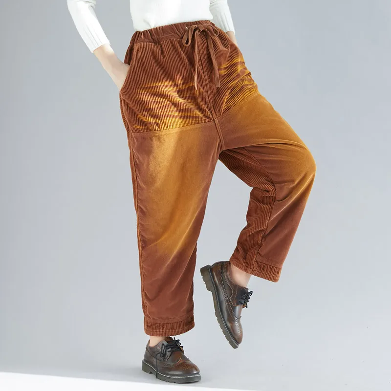 Johnature Women Corduroy Pants Thick Warm Cloths Elastic Waist Patchwork Trouser 2019 Winter New Vintage Casual Women Pants
Johnature Women Corduroy Pants Thick Warm Cloths Elastic Waist Patchwork Trouser 2019 Winter New Vintage Casual Women Pants