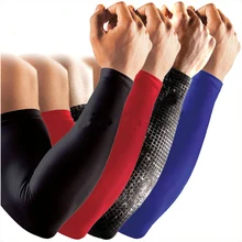 2 pc/ensemble Basket-Ball Coude Bras Manches Brace Rallongent De Compression Protège-bras de Sport Course à Pied Cyclisme Manches Manchettes Protecteurs(China)
