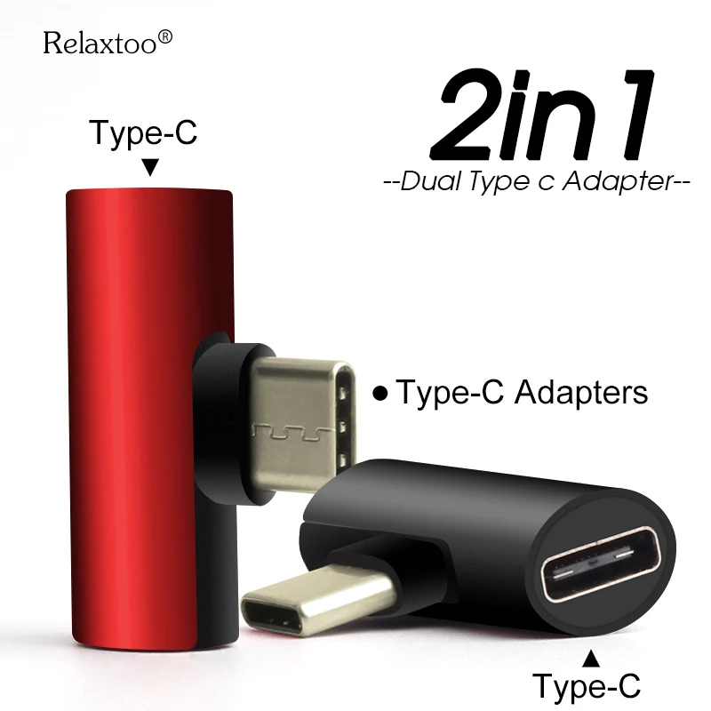 

Dual Headphone Jack Type c Adapter 2 In 1 Audio Charger For Samsung S9 Splitter Audio Converter For Huawei Xiaomi Mi8 Chraging