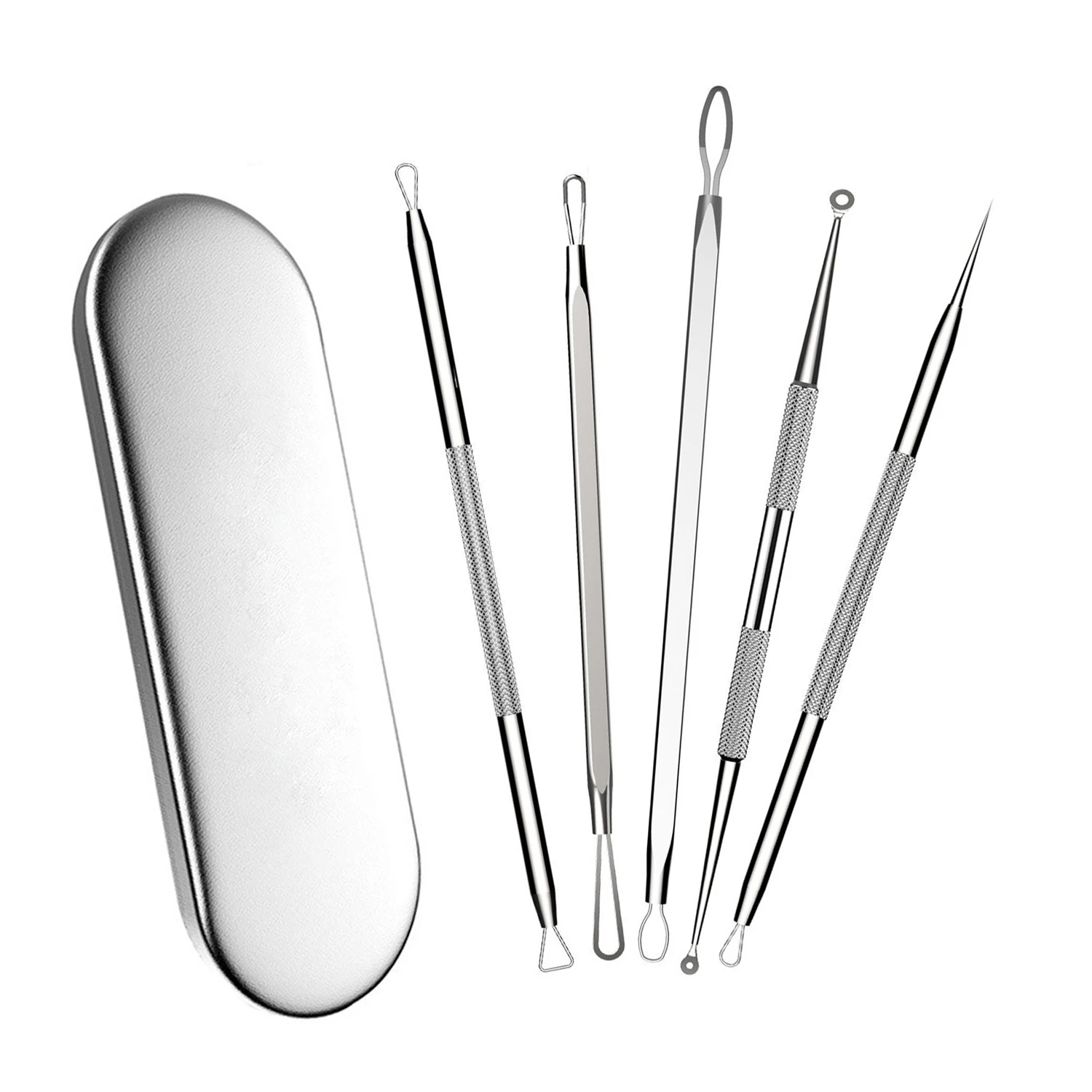 5PCS Blackhead Remover, Pimple Comedone Extractor Tool, Acne Removal Kit, For Blemish Whitehead Popping, With Metel Portable Box
5PCS Blackhead Remover, Pimple Comedone Extractor Tool, Acne Removal Kit, For Blemish Whitehead Popping, With Metel Portable Box
