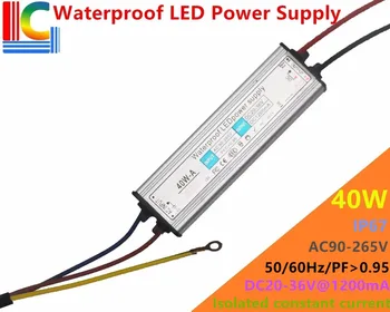 40W LED Driver DC 30V - 36V 1200MA IP67 Waterproof Power Supply 110V 220V Constant Current Lighting Transformer for Floodlight
40W LED Driver DC 30V - 36V 1200MA IP67 Waterproof Power Supply 110V 220V Constant Current Lighting Transformer for Floodlight