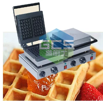 Free shipping 110v 220v Double plate Belgium Waffle maker machine