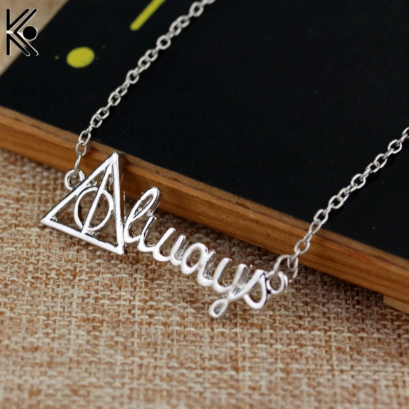 Always Necklace Deathly Hallows Silver Letter Pendant for Men and Women Chain Necklaces Fans Gift
Always Necklace Deathly Hallows Silver Letter Pendant for Men and Women Chain Necklaces Fans Gift