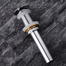 Bathroom Chrome Plated Brass Vanity Basin Sink Drain Stopper Drainer Push Down Pop up Waste Overflow or Non-Overflow Assembly