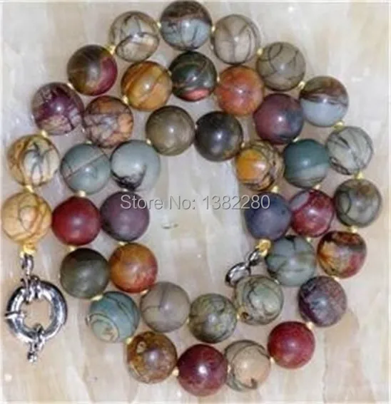 ! Fashion jewelry DIY handmade beads 10mm Multicolor Picasso chalcedony Necklace 18" JT5171
! Fashion jewelry DIY handmade beads 10mm Multicolor Picasso chalcedony Necklace 18" JT5171