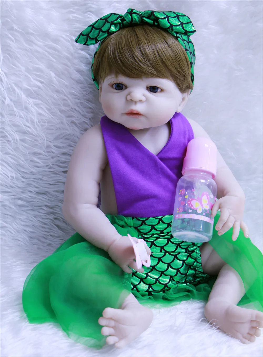55cm Collectible doll Full Body Vinyl Silicone Reborn Toddler Princess lifelike Realistic lol doll bathe brinquedos birthday toy
55cm Collectible doll Full Body Vinyl Silicone Reborn Toddler Princess lifelike Realistic lol doll bathe brinquedos birthday toy