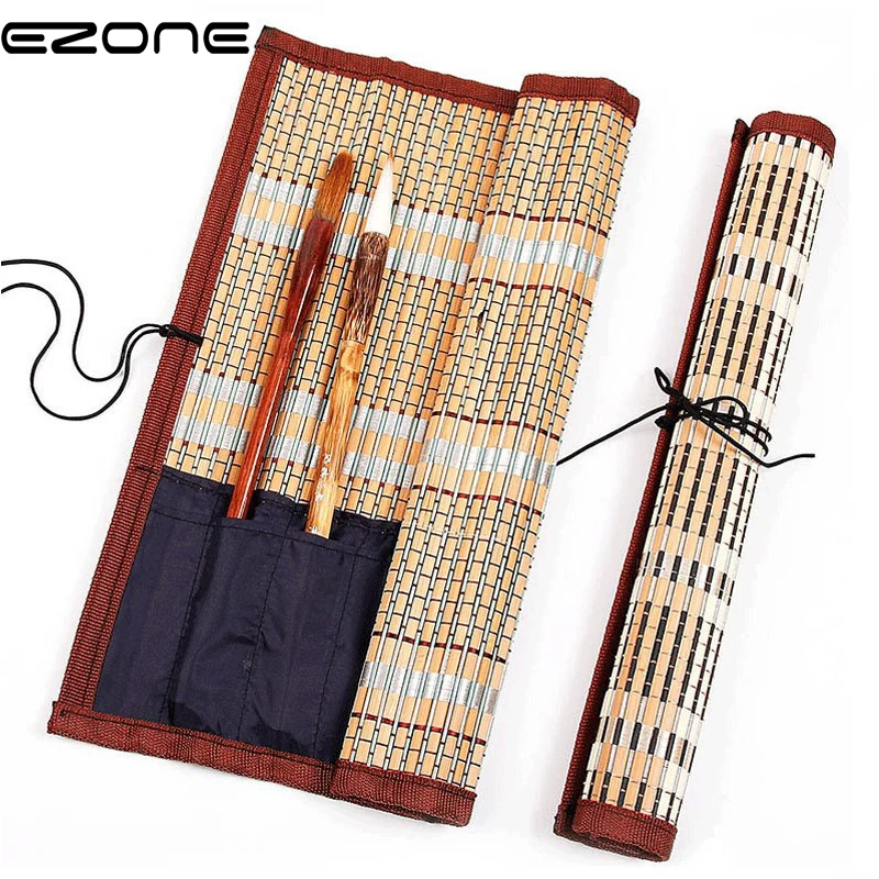 EZONE Calligraphy Pen Case Painting Brush Holder Bamboo Rolling Bag Curtain Pack For Watercolor Oil Drawing Pens Art Supplies
EZONE Calligraphy Pen Case Painting Brush Holder Bamboo Rolling Bag Curtain Pack For Watercolor Oil Drawing Pens Art Supplies