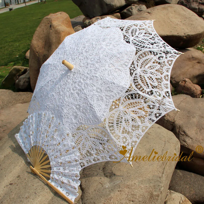 Garden Tea Parties Birthday Shower Decoration Cotton Lace Parasol And Fan Set Bride Sun Umbrella Fan Wedding Guest Gifts
Garden Tea Parties Birthday Shower Decoration Cotton Lace Parasol And Fan Set Bride Sun Umbrella Fan Wedding Guest Gifts