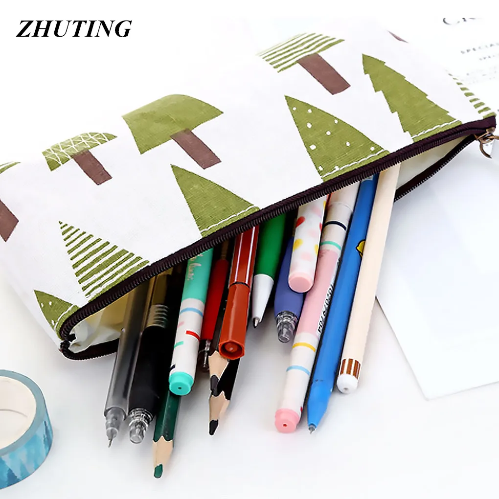 Cute Neat Stitching Smooth Zipper Inner Cloth Lining Washable Canvas Stationery Cosmetics Holders Bags Pencil Case 
Cute Neat Stitching Smooth Zipper Inner Cloth Lining Washable Canvas Stationery Cosmetics Holders Bags Pencil Case