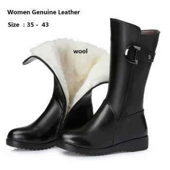 Plus Size 25-62 Women boots, Nice New Women Genuine Leather Winter boots, Thick Wool Lined With mother's Snow Boots
Plus Size 25-62 Women boots, Nice New Women Genuine Leather Winter boots, Thick Wool Lined With mother's Snow Boots