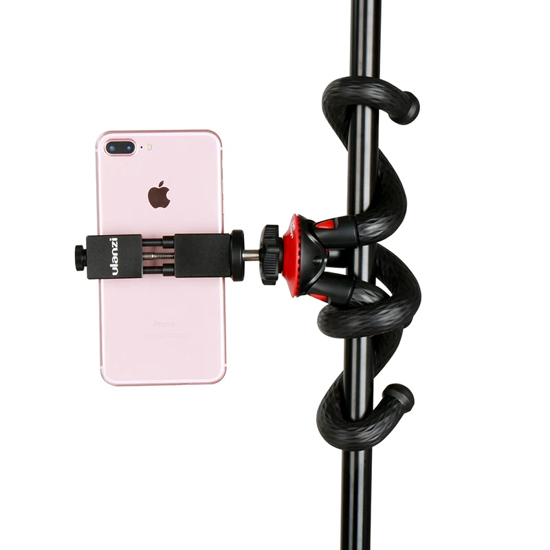 Ulanzi IRON MAN Aluminum Universal Phone Mount Holder Stand Clip Tripod Mount Adapter for iPhone 7 / 7 Plus Android Smartphone