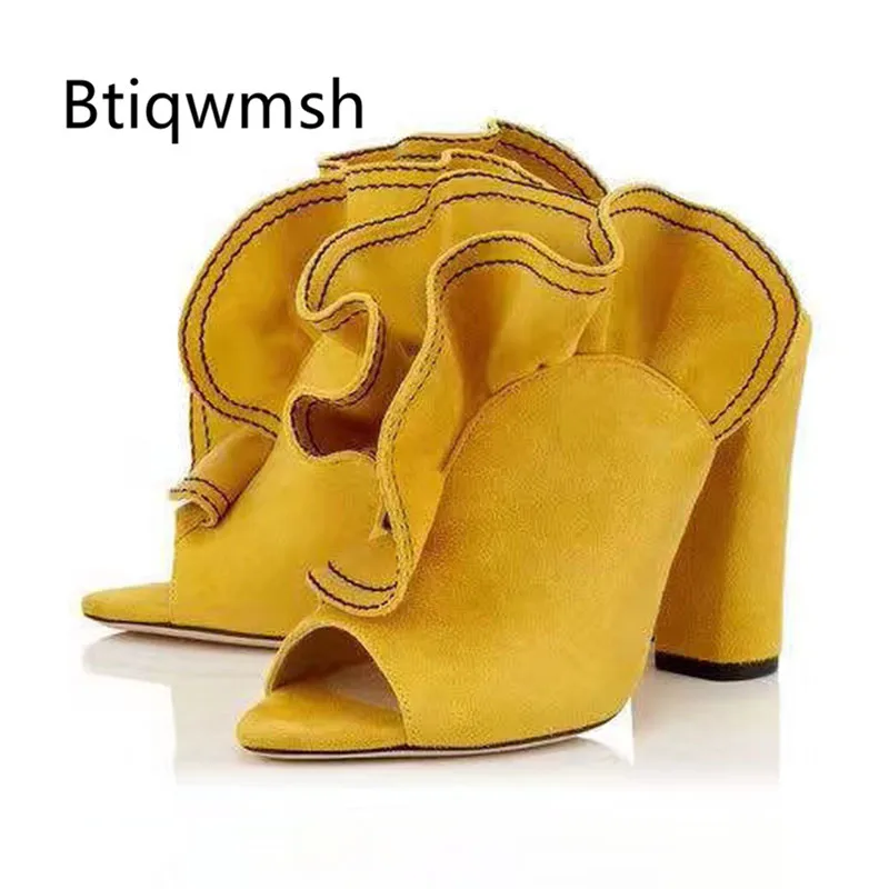 2019 Yellow Suede Slippers Sandals Women Peep Toe Lace Flower High Heels Shoes Woman Mules Zapatos Mujer
2019 Yellow Suede Slippers Sandals Women Peep Toe Lace Flower High Heels Shoes Woman Mules Zapatos Mujer