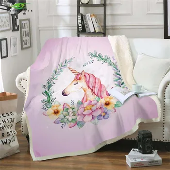 NEW 3D Cartoon Unicorn Velvet Plush Throw Blanket Floral Printed for Kids Girls Sherpa Blanket for Couch Pink Thin Quilt
NEW 3D Cartoon Unicorn Velvet Plush Throw Blanket Floral Printed for Kids Girls Sherpa Blanket for Couch Pink Thin Quilt