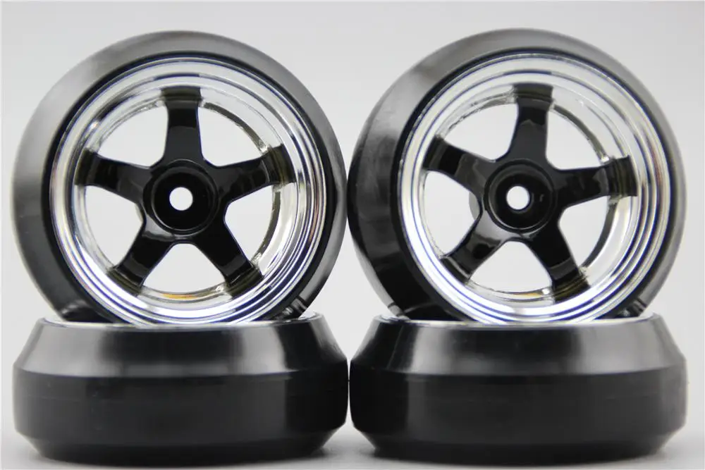 4pcs RC 1/10 Hard Drift Tire Tyre Wheel Rim W5S4CK 6mm Offset(Chrome+Painting Black) Fits For 1:10 Drift Car
4pcs RC 1/10 Hard Drift Tire Tyre Wheel Rim W5S4CK 6mm Offset(Chrome+Painting Black) Fits For 1:10 Drift Car