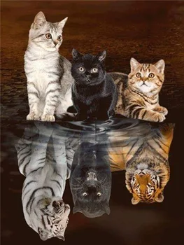 5D Diamond Painting Cat Tiger Full Square Round Diamond Embroidery Cats Diamond Mosaic Animals Pictures Of Rhinestones
5D Diamond Painting Cat Tiger Full Square Round Diamond Embroidery Cats Diamond Mosaic Animals Pictures Of Rhinestones