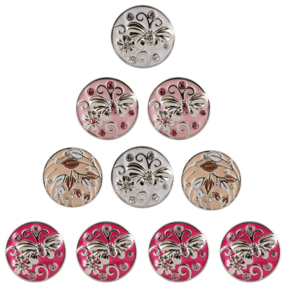 New 10pcs/lot Metal Snap Jewelry 18mm Charm Rhinestone Flower butterfly Snap Beads Fit Snap Bracelet Necklace jewelry for Women
New 10pcs/lot Metal Snap Jewelry 18mm Charm Rhinestone Flower butterfly Snap Beads Fit Snap Bracelet Necklace jewelry for Women