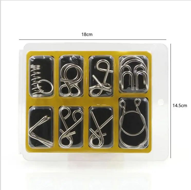 Montessori Materials 8pcs/set Metal Wire Puzzle Iq Mind Brain Teaser Puzzles Game For Adults And Kids Style
Montessori Materials 8pcs/set Metal Wire Puzzle Iq Mind Brain Teaser Puzzles Game For Adults And Kids Style
