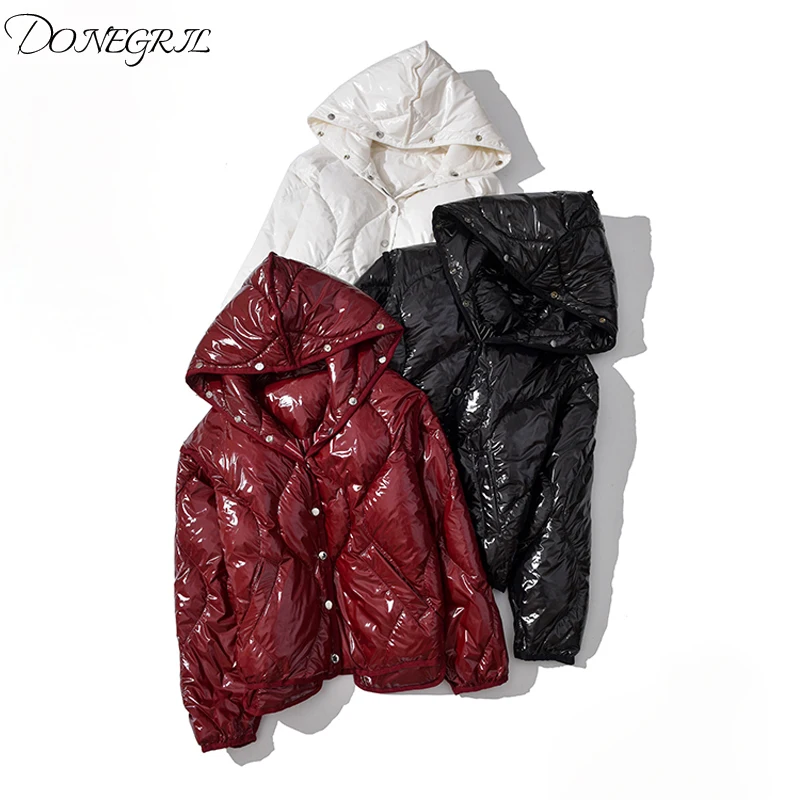 Winter double-faced down jacket female 2019 new short two-sided wearing Korean version of the bright white duck down jacket
Winter double-faced down jacket female 2019 new short two-sided wearing Korean version of the bright white duck down jacket