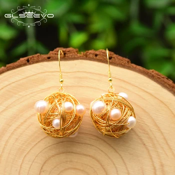 GLSEEVO Original Design Pearl Hook Ball Drop Earring Fresh Water Pearl Earrings For Wedding Girls Women's Vintage Jewelry GE0703
GLSEEVO Original Design Pearl Hook Ball Drop Earring Fresh Water Pearl Earrings For Wedding Girls Women's Vintage Jewelry GE0703