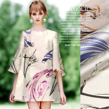 135cm wide 14mm tulip print silk organza fabric for dress shirt clothes pants sun-protective clothing clothing decoration
135cm wide 14mm tulip print silk organza fabric for dress shirt clothes pants sun-protective clothing clothing decoration