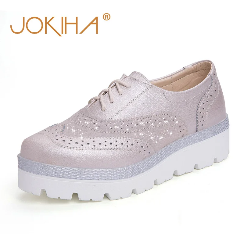 2020 Spring Women's Genuine Leather Brogue Shoes Ladies Flat Platform Loafers Shoes Fashion Casual Shoes For Women
2020 Spring Women's Genuine Leather Brogue Shoes Ladies Flat Platform Loafers Shoes Fashion Casual Shoes For Women