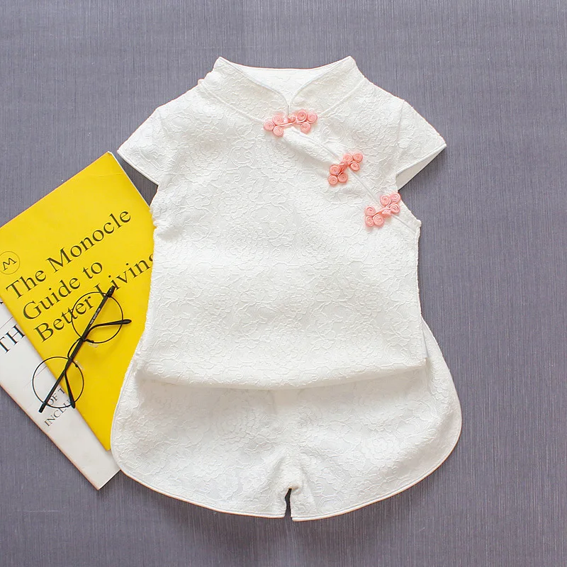 Baby Girl Summer Clothes Set Newborn Fashion Short Sleeve DIY Button Lace Cotton Chinese Style Infant Toddler Girl Clothing Sets
Baby Girl Summer Clothes Set Newborn Fashion Short Sleeve DIY Button Lace Cotton Chinese Style Infant Toddler Girl Clothing Sets