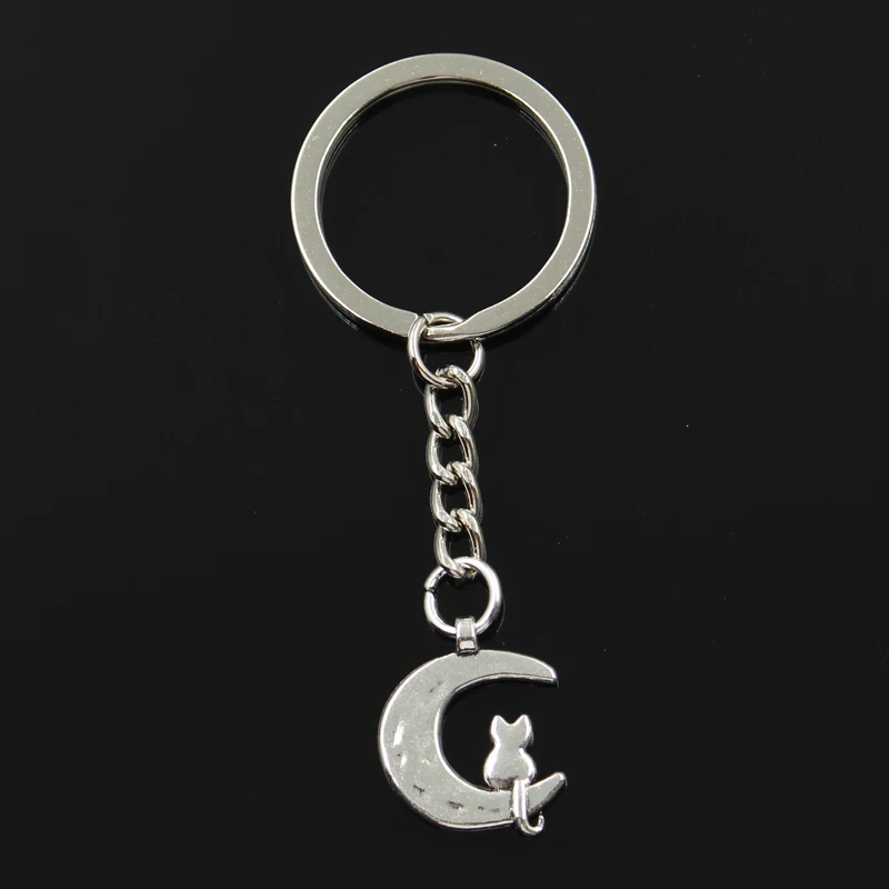 Fashion 30mm Key Ring Metal Key Chain Keychain Jewelry Antique Silver Plated moon cat 22x18mm Pendant
Fashion 30mm Key Ring Metal Key Chain Keychain Jewelry Antique Silver Plated moon cat 22x18mm Pendant