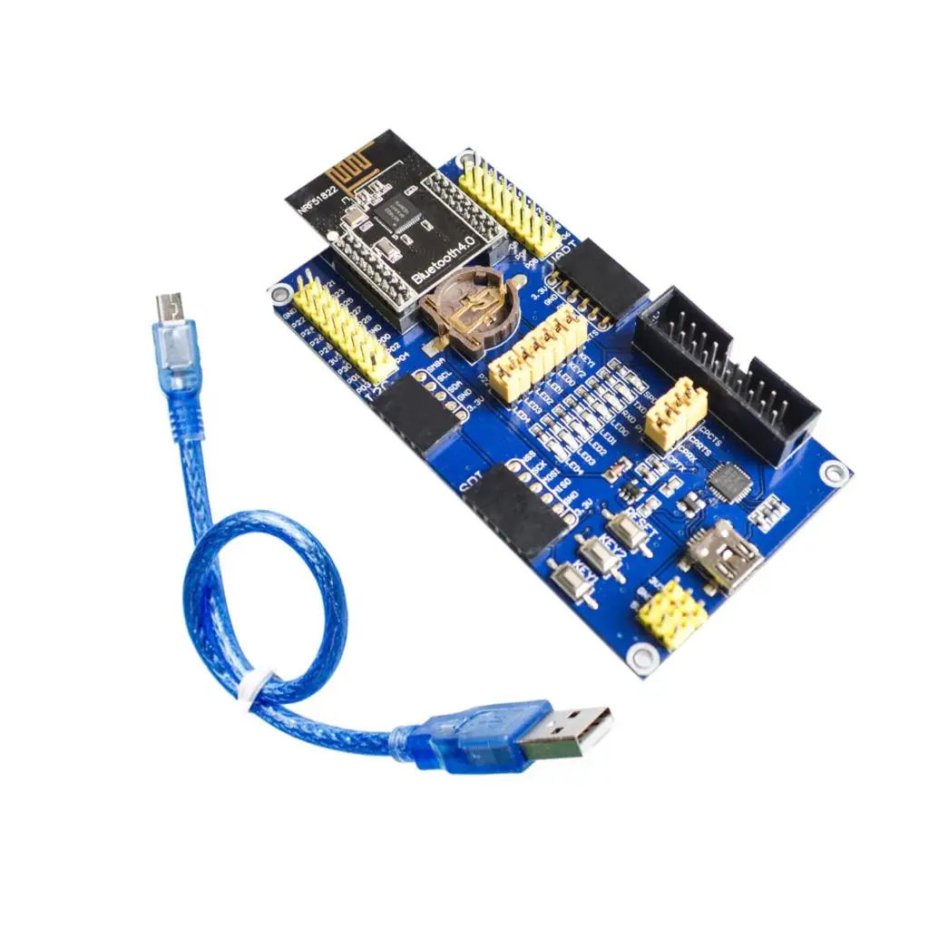 BLE4.0 Bluetooth NRF51822 Module 2.4G Wireless Communication Module Transmitter Receiver Development Evaluation Kit
BLE4.0 Bluetooth NRF51822 Module 2.4G Wireless Communication Module Transmitter Receiver Development Evaluation Kit