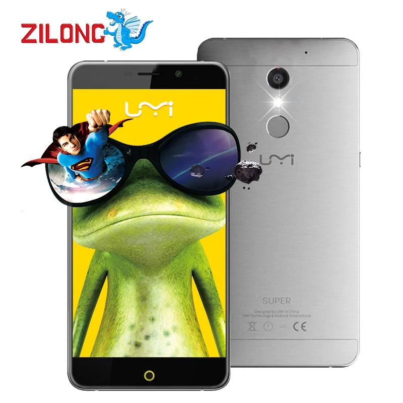 Оригинальный UMI Super 5.5 "FHD 13.0MP сотовый телефон MTK6755 P10 Octa core Android 6.0 4 г + 32 4000 мАч pe Touch
